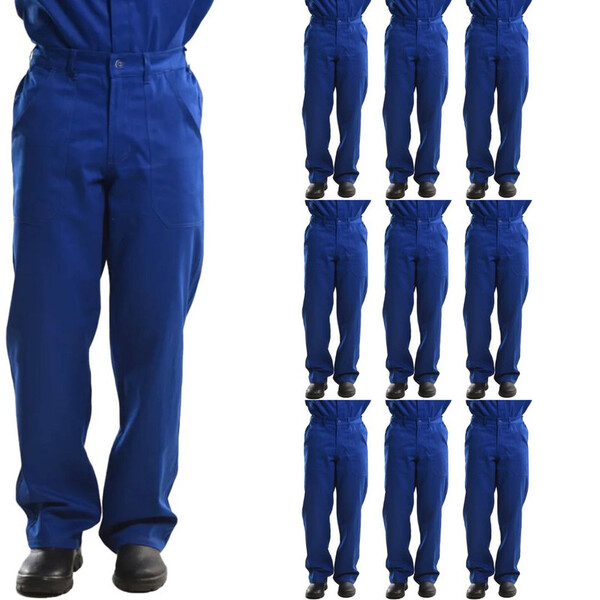 Kit 05 Calças Profissional Uniforme Trabalho Pesado Brim Meta