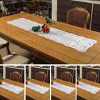 Kit 05 Caminhos De Mesa Renda Costela De Adão 140cm X 35cm -
