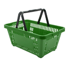 Kit 05 Cestinhas Plásticas Compras Supermercado 18 L Verde