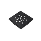 Kit 05 - Conjunto Ralo E Porta Grelha 10x10 Cm (preto)