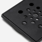 Kit 05 - Conjunto Ralo E Porta Grelha 10x10 Cm (preto)