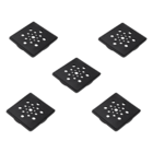 Kit 05 - Conjunto Ralo E Porta Grelha 10x10 Cm (preto)