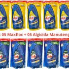 Kit 05 Hth Clarificante Maxfloc 900ml + 05 Algicida Manutençã