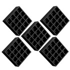 Kit 05 Nichos Porta Toalhas 16 Lugares 52x52cm Preto G01 - Gr