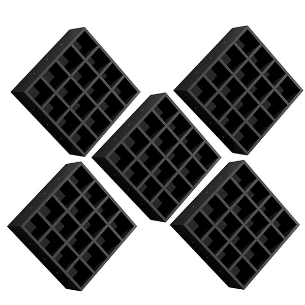 Kit 05 Nichos Porta Toalhas 16 Lugares 52x52cm Preto G01 - Gr