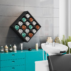 Kit 05 Nichos Porta Toalhas 16 Lugares 52x52cm Preto G01 - Gr