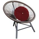 Kit 05 Poltrona Cadeira Jardim Varanda Suede Vermelho