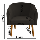 Kit 05 Poltrona Julia Decoração Salão Cadeira Escritório Rece