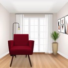 Kit 05 Poltrona Nina Decorativa Escritorio Suede Marsala - D'