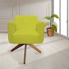 Kit 05 Poltronas  Decorativa Duda Base Giratória  Suede Amare