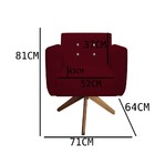 Kit 05 Poltronas Decorativa Duda Base Giratória C/strass Sued