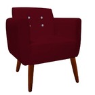 Kit 05 Poltronas Decorativa Duda C/strass Suede Marsala - D'c
