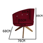 Kit 05 Poltronas Decorativa Giovana Base Giratória Suede Mars