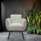 Kit 05 Poltronas Decorativa Kelly Pés Palito Suede Bege- D'cl
