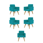 Kit 05 Poltronas Decorativa Recepção Oferta - Balaqui Decor A