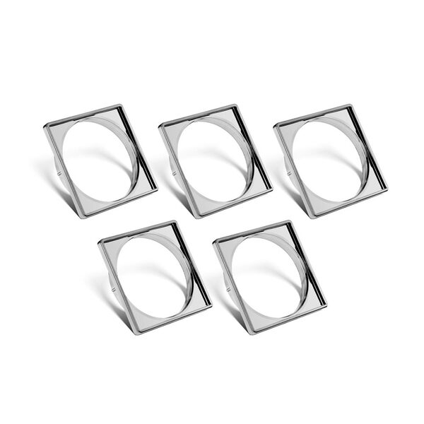 Kit 05 - Porta Grelha 10x10 Cm (cromado)