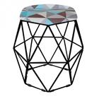 Kit 05 Puff Banqueta Aramado Luna Hexágono Base Preto Triângu