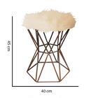 Kit 05 Puff Banqueta Louis Aramado Hexágono Bronze Pelúcia Be