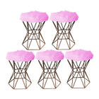 Kit 05 Puff Banqueta Louis Aramado Hexágono Para Penteadeira