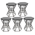 Kit 05 Puff Banqueta Louis Industrial Para Penteadeira Sala H