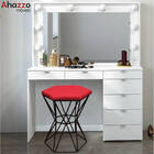 Kit 05 Puff Banqueta Louis Industrial Para Penteadeira Sala H