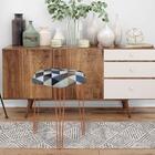 Kit 05 Puffs Banqueta Alta Bita Industrial Pé De