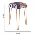 Kit 05 Puffs Banqueta Alta Bita Industrial Pé De