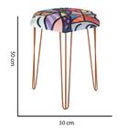 Kit 05 Puffs Banqueta Alta Bita Industrial Pé De