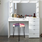 Kit 05 Puffs Banqueta Alta Bita Industrial Sala Penteadeira P