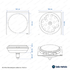 Kit 05 - Ralo Click De Inox Grafite 10x10 Cm + Porta Grelha C