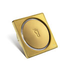 Kit 05 - Ralo Click Inox Dourado 10x10 Cm + Porta Grelha