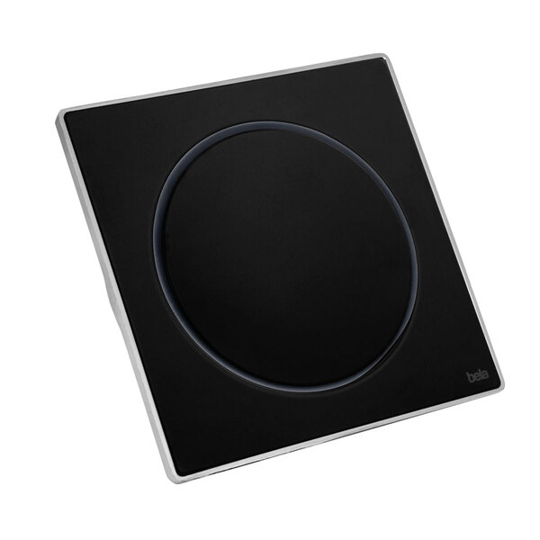 Kit 05 - Ralo Click Preto 10x10 Cm + Porta Grelha Cromado