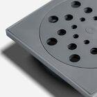 Kit 05 - Ralo Com Fecho + Porta Grelha 15x15 Cm (cinza)