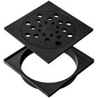 Kit 05 - Ralo Com Fecho + Porta Grelha 15x15 Cm (preto)