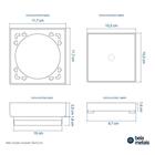 Kit 05 - Ralo Oculto Invisível 10x10 Cm Com Tela (cinza)