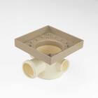 Kit 05 - Ralo Oculto Invisível De Embutir Quadrado (Bege)