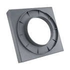 Kit 05 - Ralo Oculto Invisível De Embutir Quadrado (Cinza)