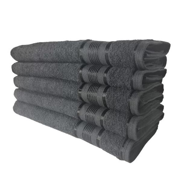 Kit 05 Toalha De Banho Super Gigante Egito Abraça Corpo Preto