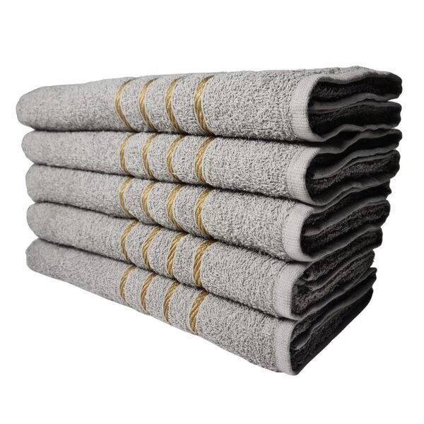 Kit 05 Toalhas De Banho Dubai Revenda 330g/m² 100% Algodão 70