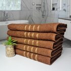 Kit 05 Toalhas De Banho Dubai Revenda 330g/m² 100% Algodão 70