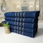 Kit 05 Toalhas De Banho Dubai Revenda 330g/m² 100% Algodão 70