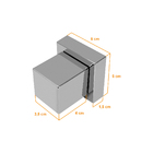 Kit 06 Acabamento De Registro Quadrado Cromado Abs