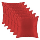 Kit 06 Almofadas Decorativas Para Sala E Quarto Suede Vermelh