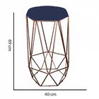 Kit 06 Banqueta Alta Aramado Liz Azul Marinho