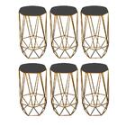 Kit 06 Banqueta Alta Aramado Liz Cinza