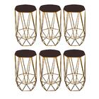 Kit 06 Banqueta Alta Aramado Liz Marrom