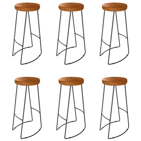 Kit 06 Banqueta Alta Aurum Bar Cozinha Sala Jantar Dhom