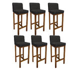 Kit 06 Banqueta Alta Com Encosto Aila Cozinha Balcão Bistrô B