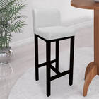 Kit 06 Banqueta Alta Com Encosto Aila Cozinha Balcão Bistrô B