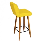 Kit 06 Banqueta Alta Com Lana Botão Cinza